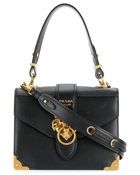 prada cahier lion shoulder bag